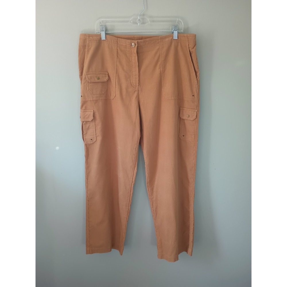 Lauren Ralph Lauren Women's Size 16 Cargo Corduroy‎ Pants Pockets Straight Leg